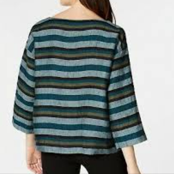Eileen Fisher Striped Women's Top - Picture 2 of 8
